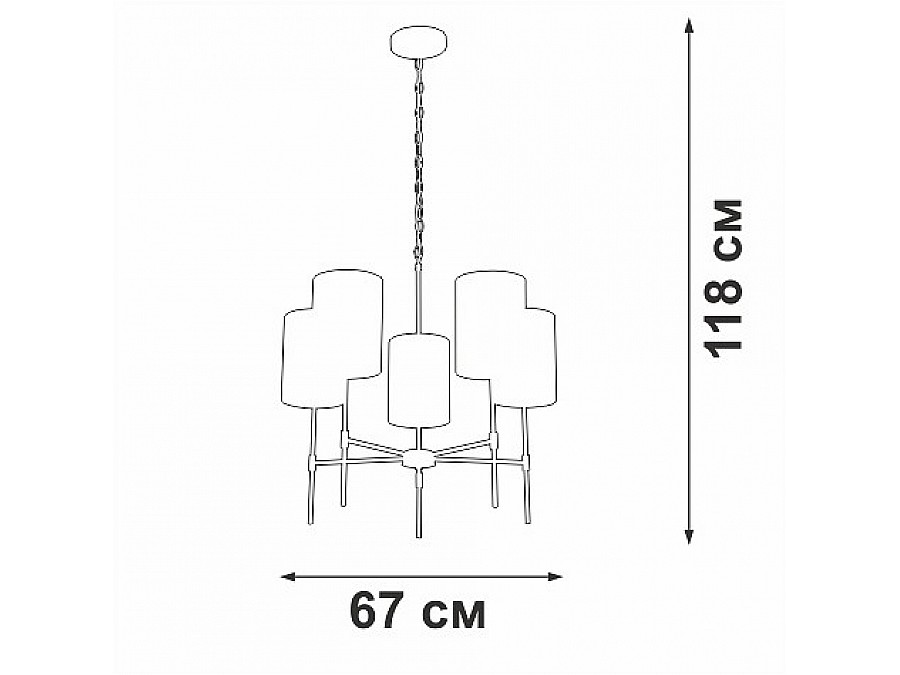 Подвесная люстра Vitaluce V2863 V2863-1/5
