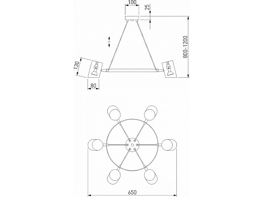 Подвесная люстра Eurosvet Splay 70147/8 белый