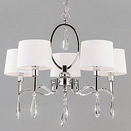 Подвесная люстра Eurosvet Madera 10127/5 хром/прозрачный хрусталь Strotskis Smart