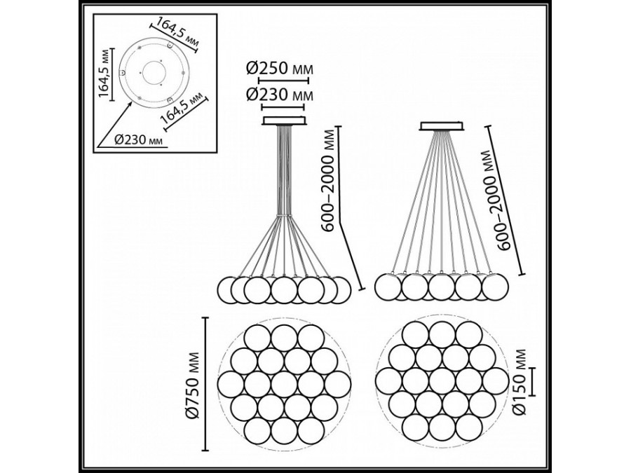 Подвесная люстра Odeon Light Magia 7109/19