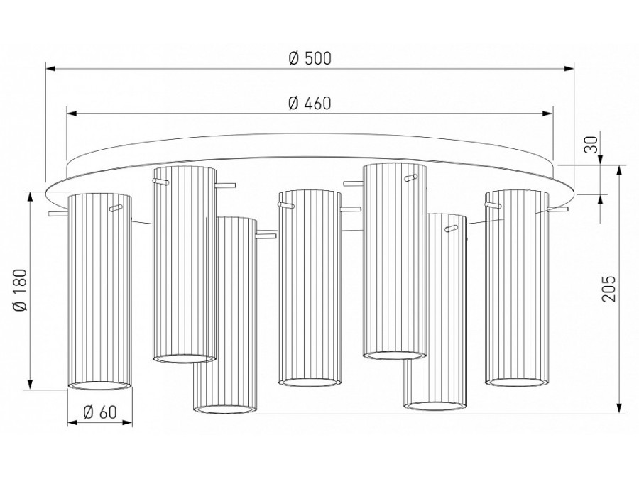 Потолочная люстра Eurosvet Merge 502111/7
