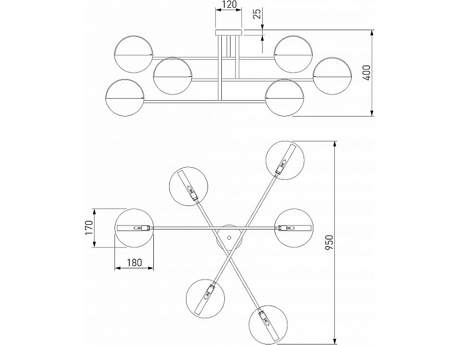 Потолочная люстра Eurosvet Grazia 70148/6 золото