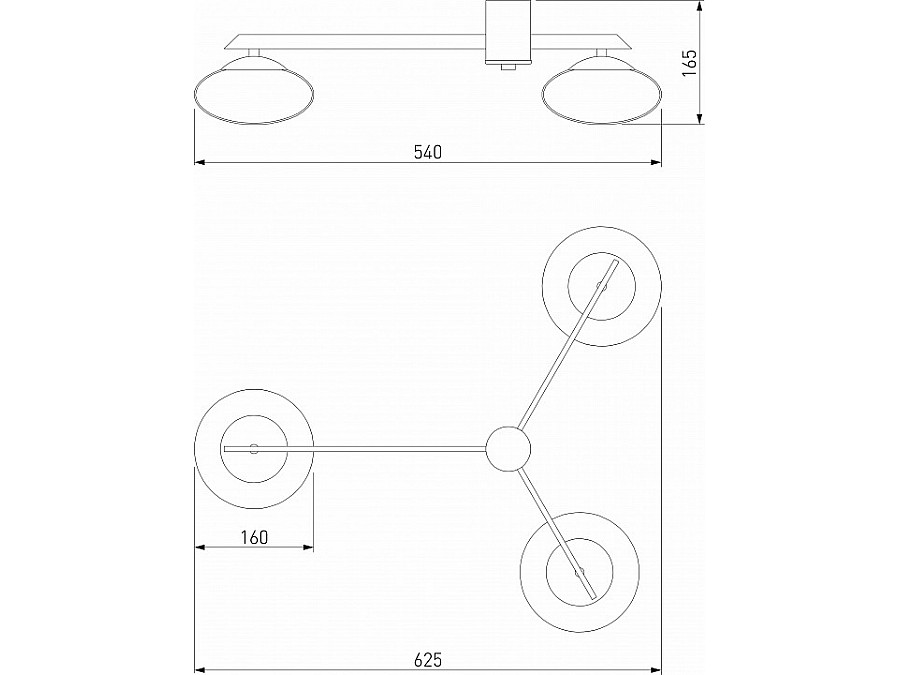 Потолочная люстра Eurosvet Opaline 70220/3 латунь