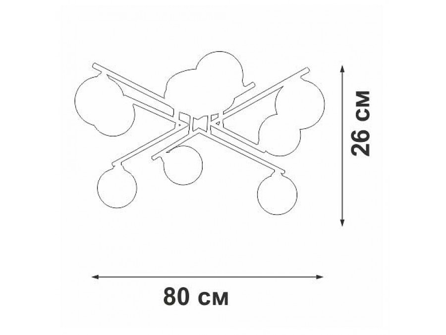Потолочная люстра Vitaluce V2569 V2569-1/8PL