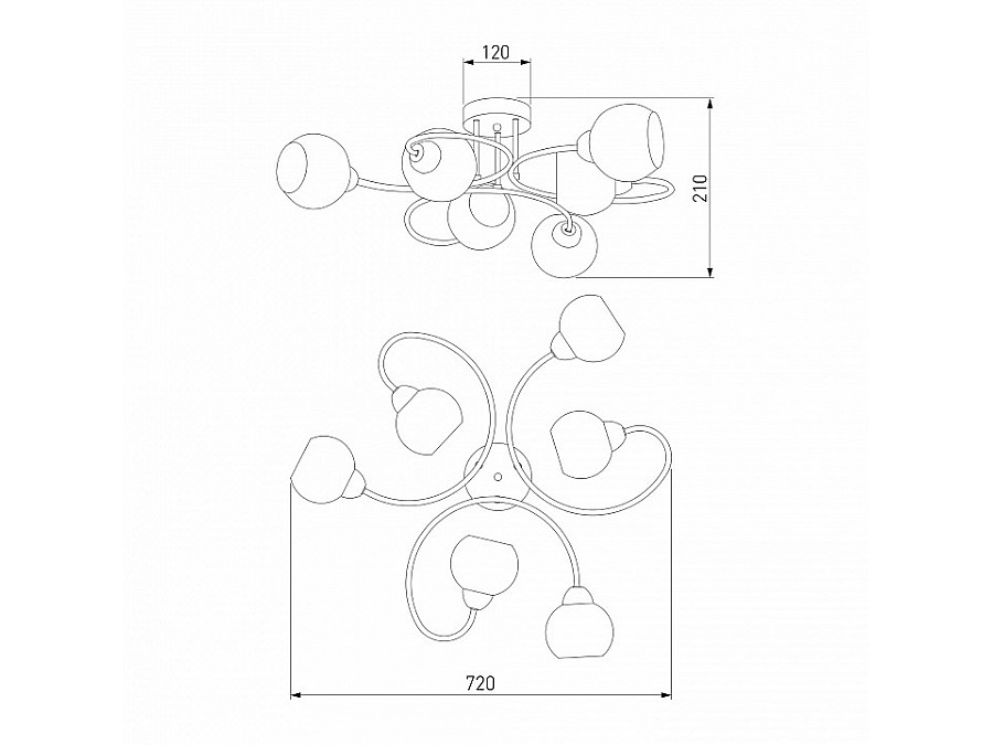 Потолочная люстра Eurosvet Tulia 30136/6 хром
