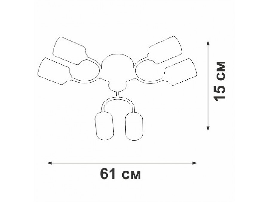 Потолочная люстра Vitaluce V2822 V2822-1/6PL
