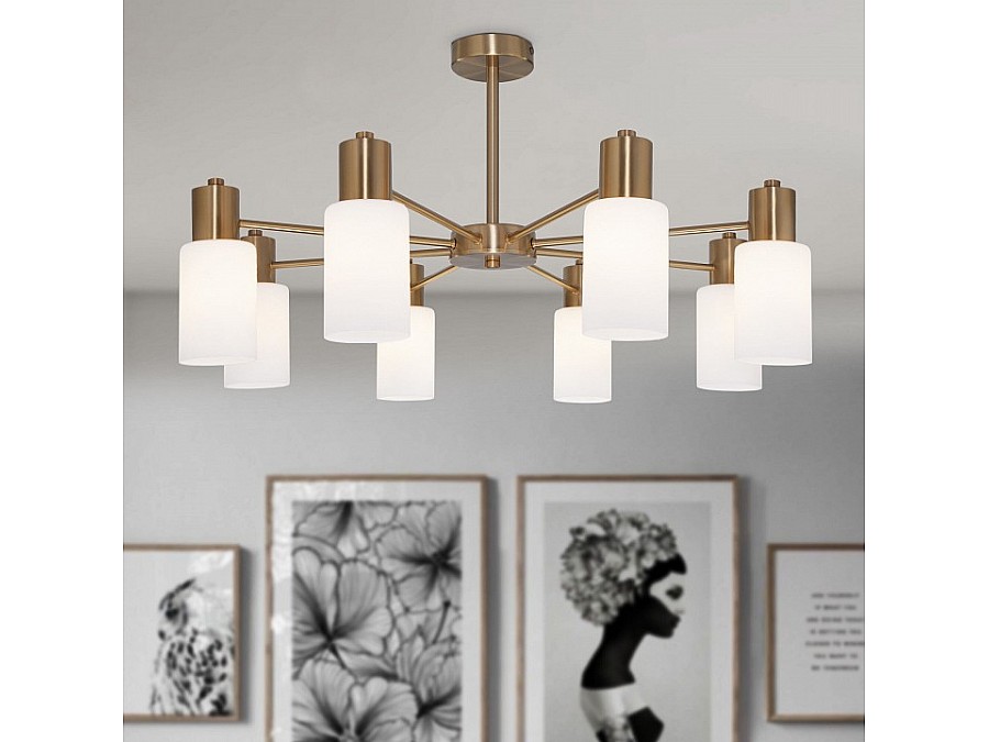 Потолочная люстра Eurosvet Vegga 70160/12 латунь Smart