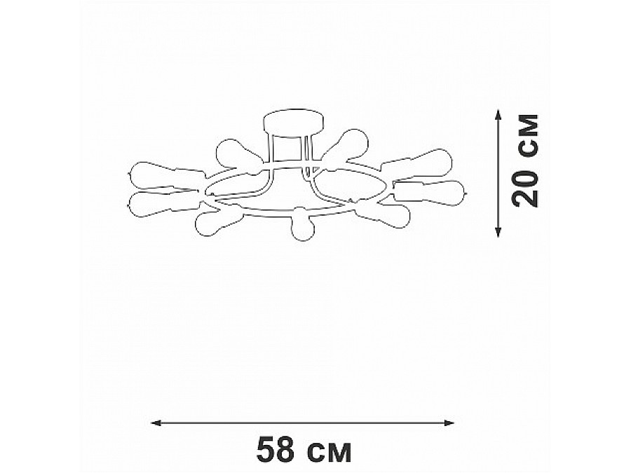 Потолочная люстра Vitaluce V3797 V3797-1/9PL