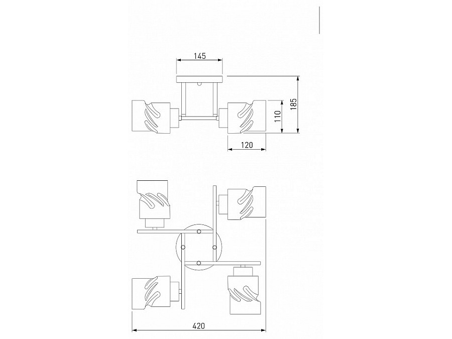 Потолочная люстра Eurosvet Hilari 30165/4 черный жемчуг