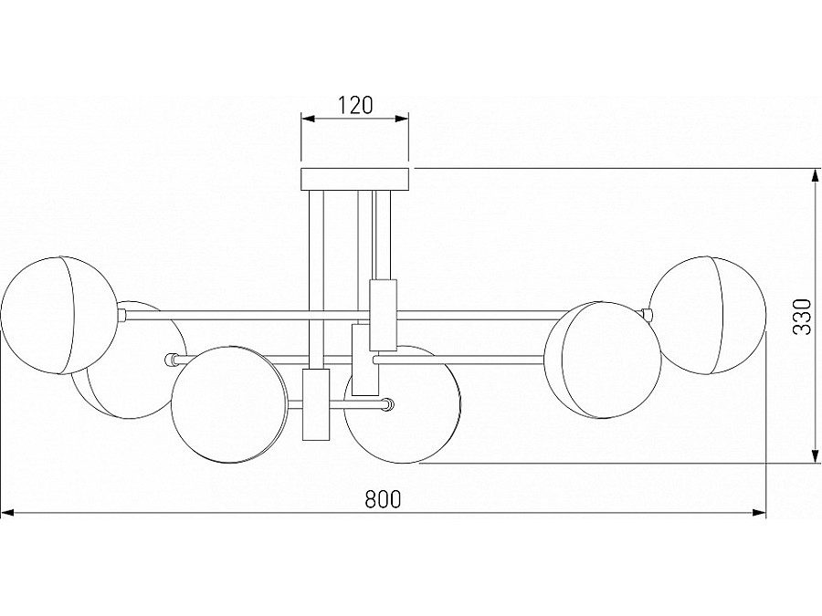 Потолочная люстра Eurosvet Nuvola 70129/6 латунь