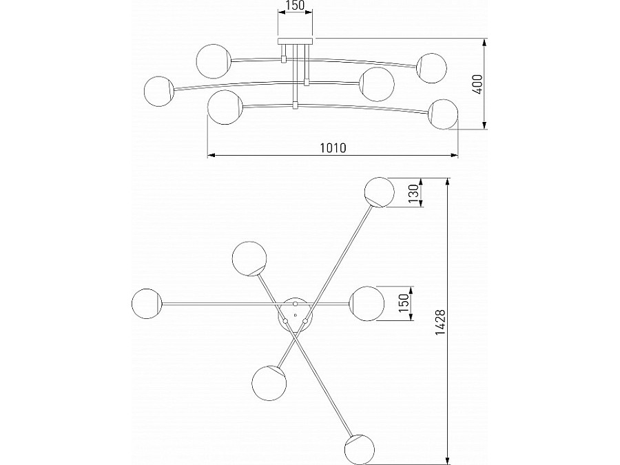 Потолочная люстра Eurosvet Netz a062214