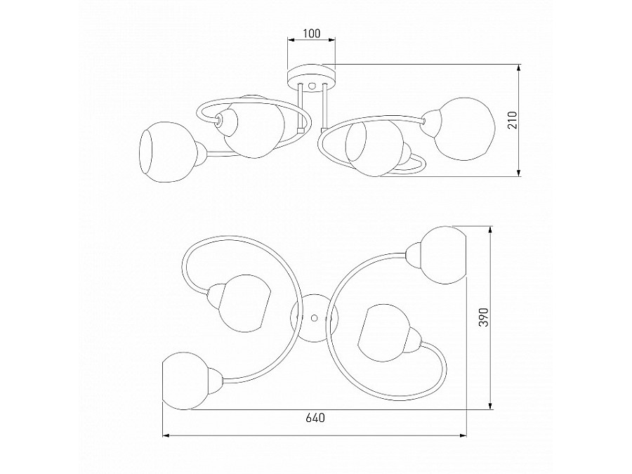 Потолочная люстра Eurosvet Tulia 30136/4 хром