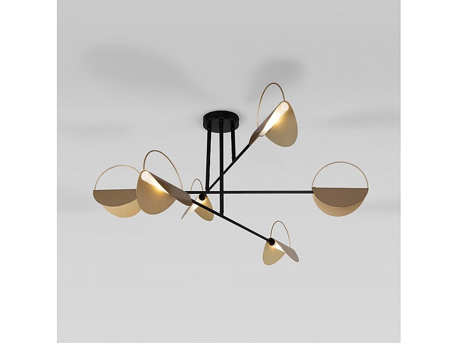 Потолочная люстра Eurosvet Grazia 70148/6 черный/золото