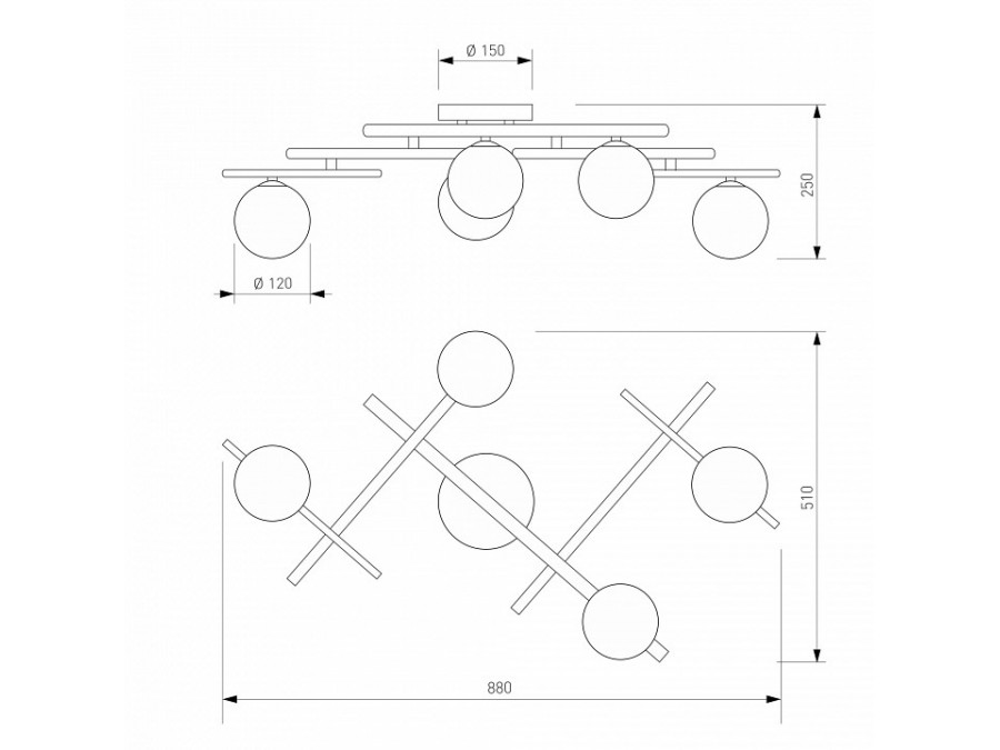 Потолочная люстра Eurosvet Liana 502001/5