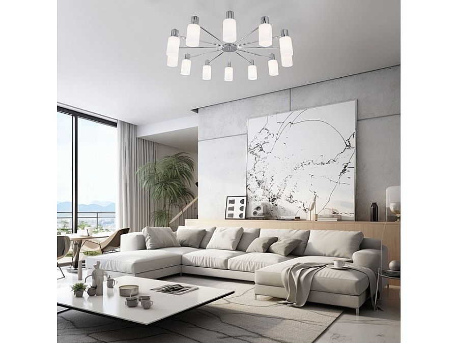 Потолочная люстра Eurosvet Vegga 70160/12 хром Smart