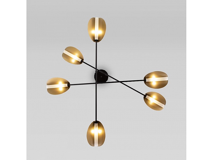 Потолочная люстра Eurosvet Grazia 70148/6 черный/золото