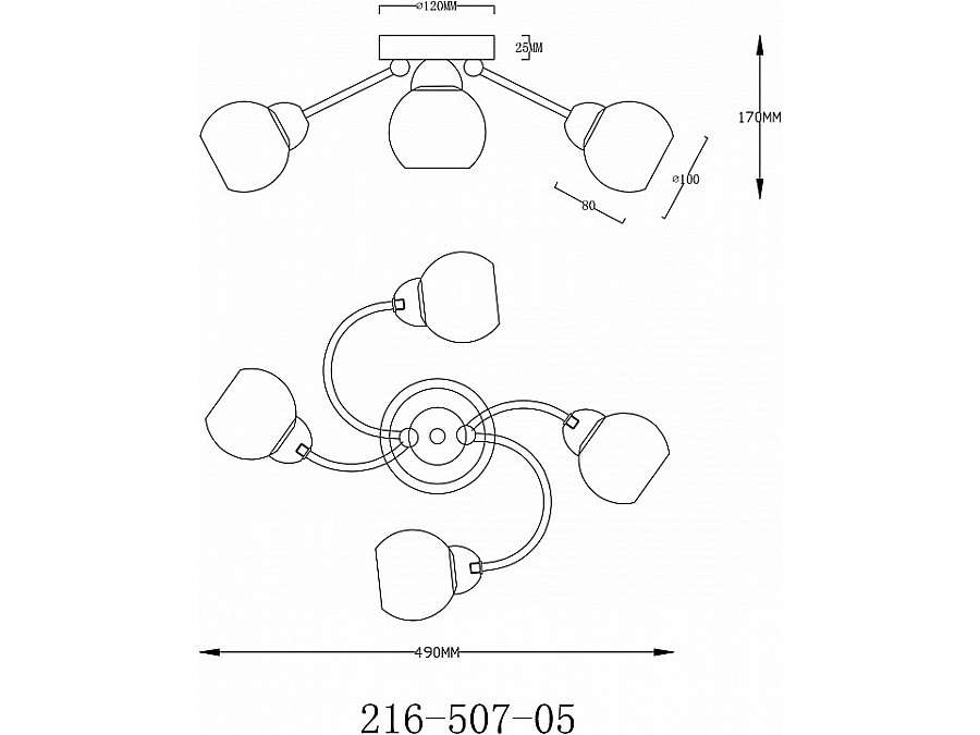 Потолочная люстра Velante  216-507-05