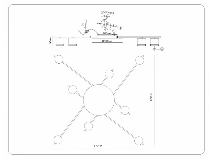 Потолочная люстра Ambrella Light COMFORT FL51759