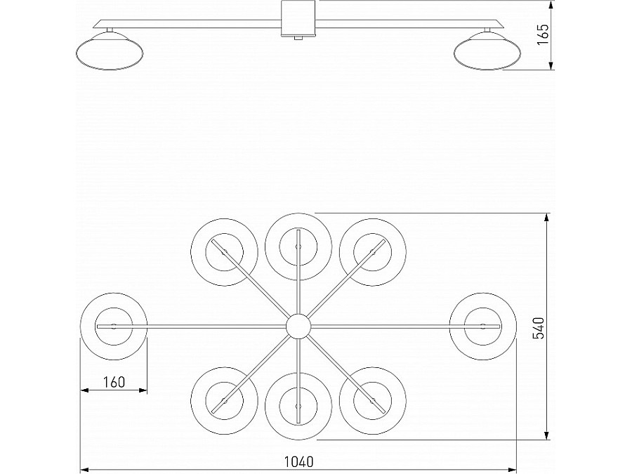 Потолочная люстра Eurosvet Opaline 70220/8 черный