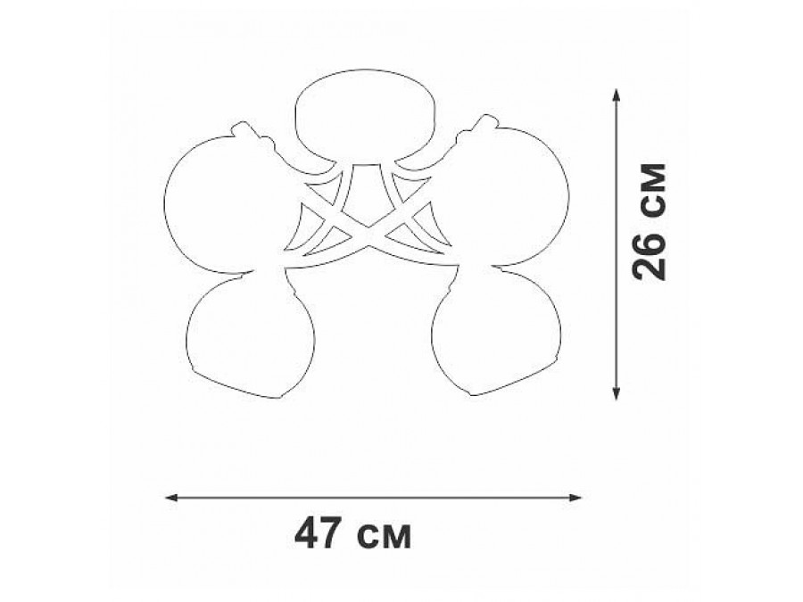 Потолочная люстра Vitaluce V2564 V2564-1/4PL