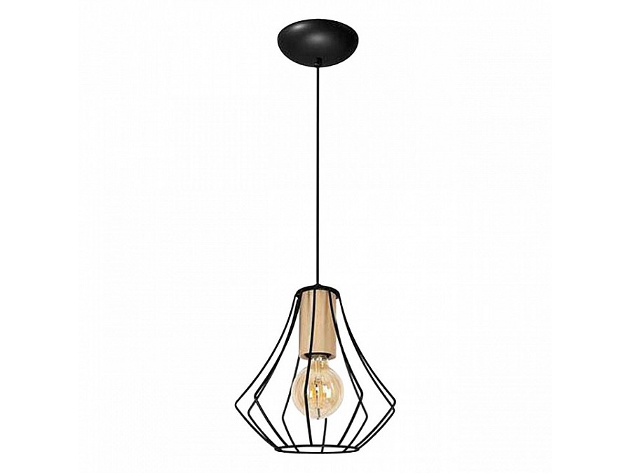 Подвесной светильник Imex MD.9050 MD.9050-1-P-BK+WOOD