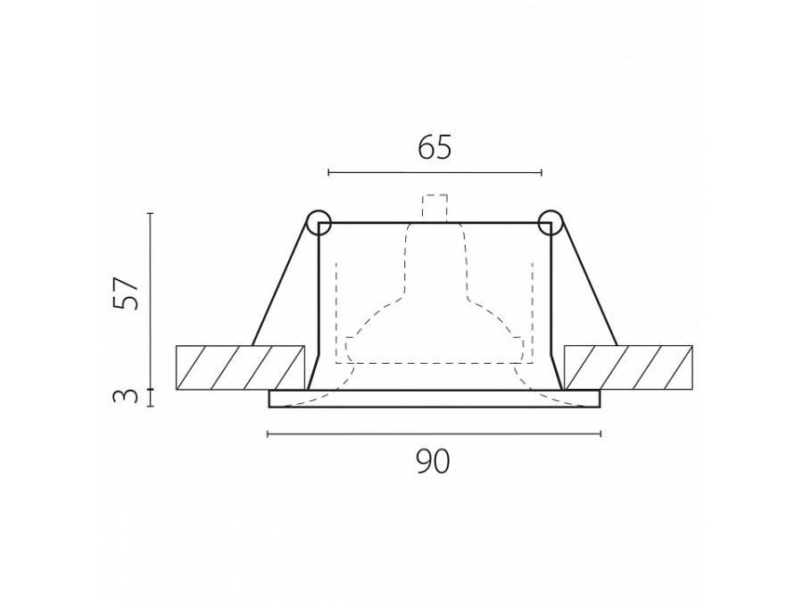 Встраиваемый светильник Lightstar Levigo Base 010066