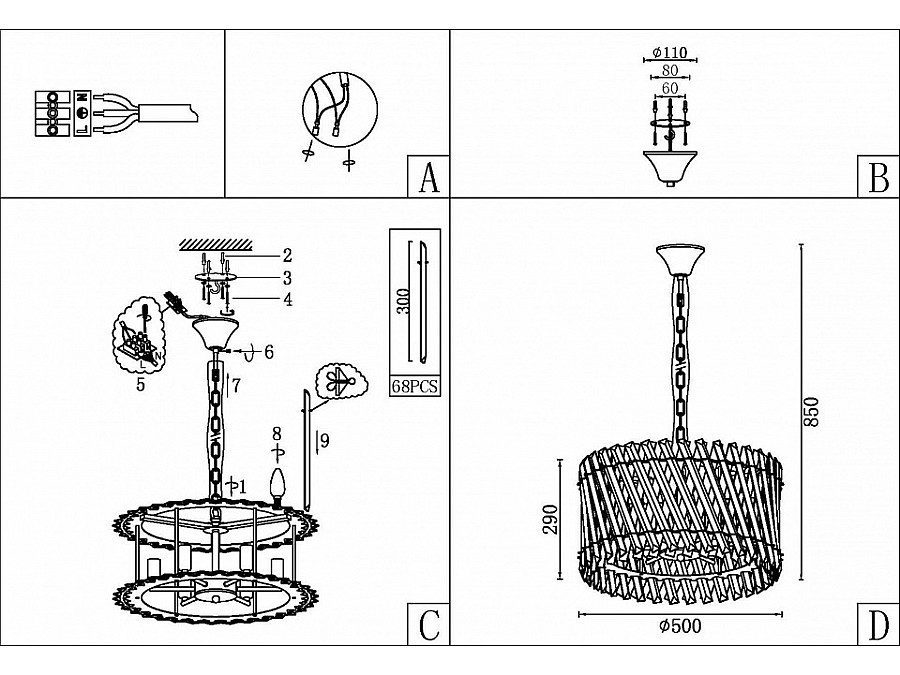 Подвесной светильник ST-Luce Fabio SL1170.303.06