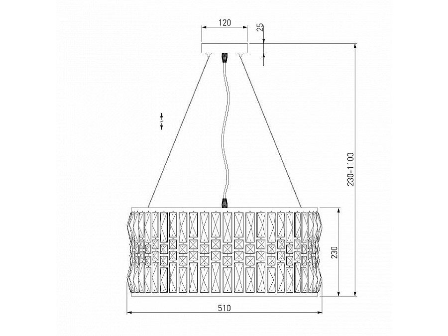 Подвесной светильник Eurosvet Lory 10125/5 золото/прозрачный хрусталь Strotskis Smart