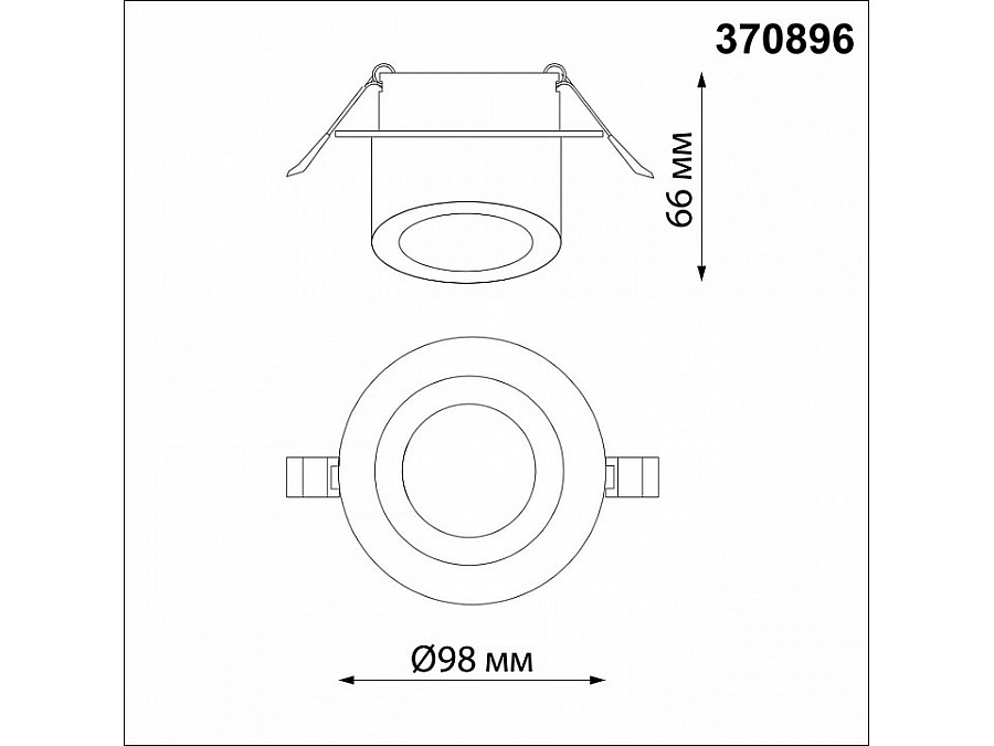 Встраиваемый светильник Novotech Lirio 370896