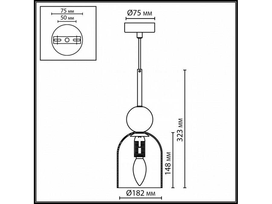 Подвесной светильник Odeon Light MIDCENT 4359/1B