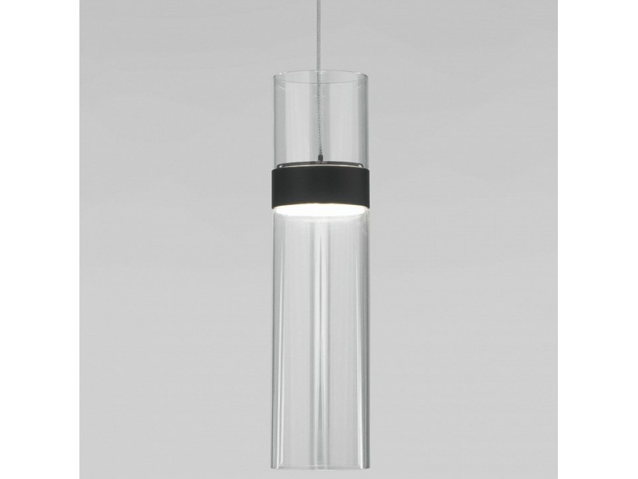Подвесной светильник Eurosvet Lumen 50244/1 LED черный/прозрачный
