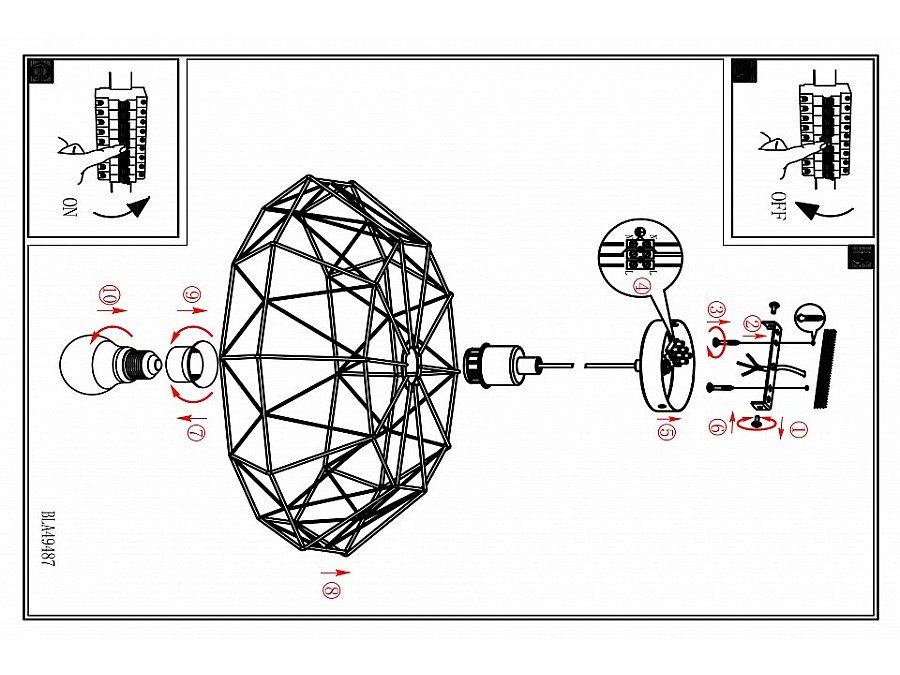 Подвесной светильник Eglo Carlton 2 49487