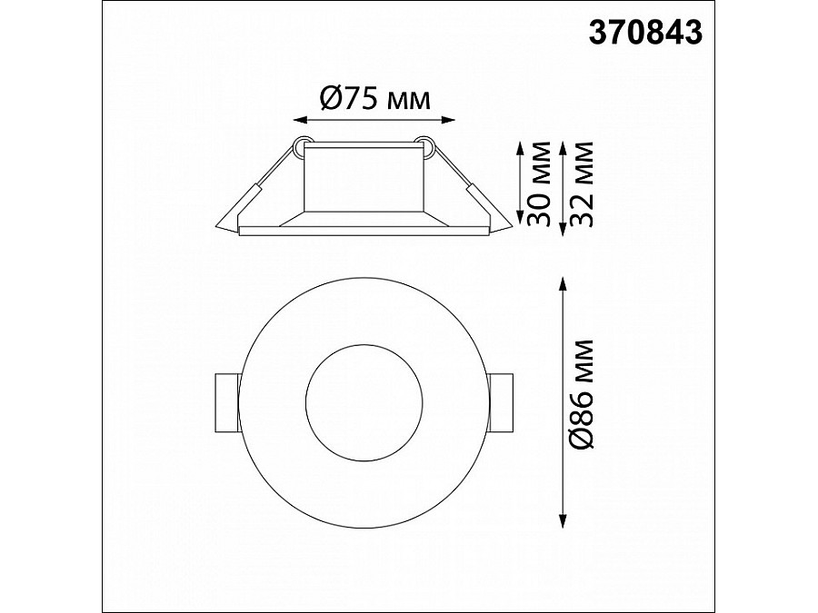 Встраиваемый светильник Novotech Metis 370843