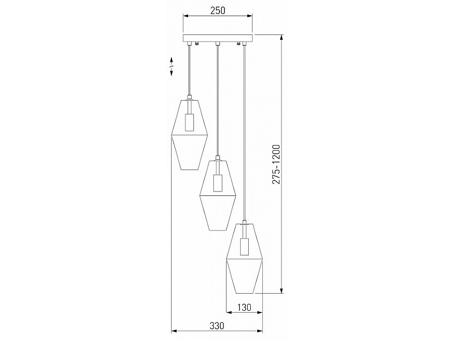 Подвесной светильник Eurosvet Prism 50236/3 прозрачный