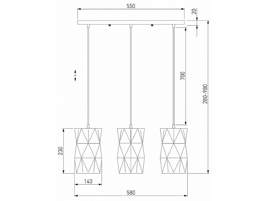 Подвесной светильник Eurosvet Reprise 50145/3 белый