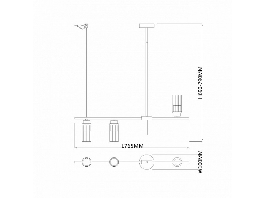 Светильник на штанге Escada Reverse 2100/3P Black