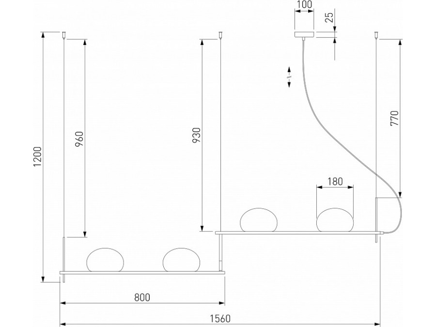 Подвесной светильник Eurosvet Stair 70145/4 латунь