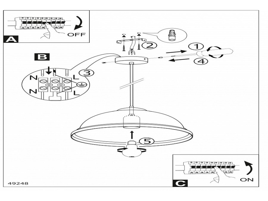 Подвесной светильник Eglo Truro 2 49248