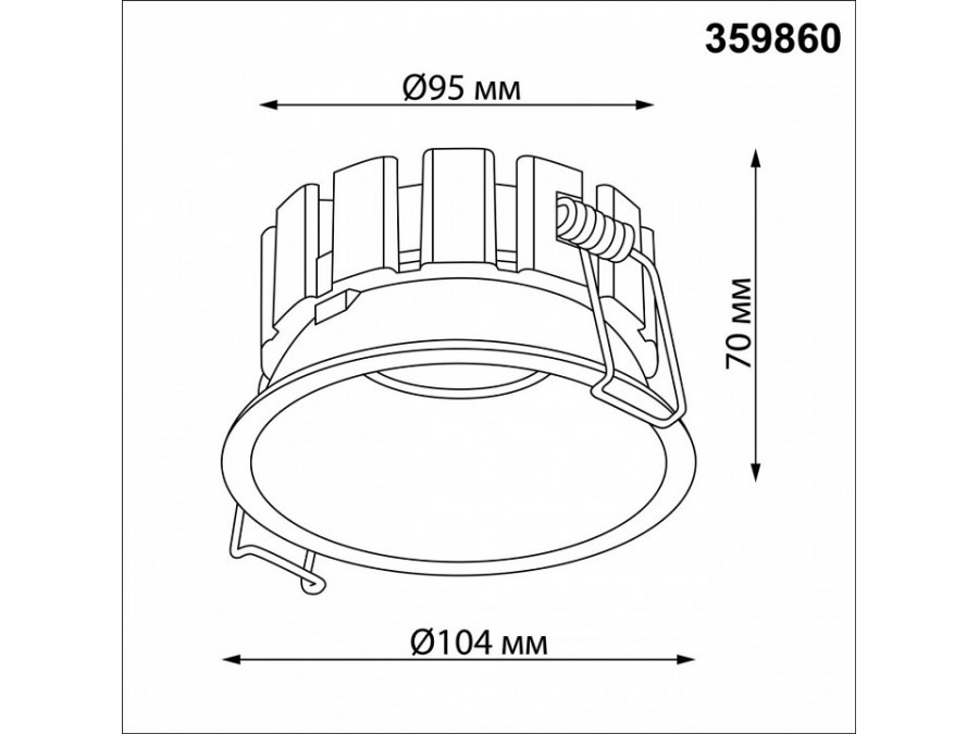 Встраиваемый светильник Novotech SOLIS 359860