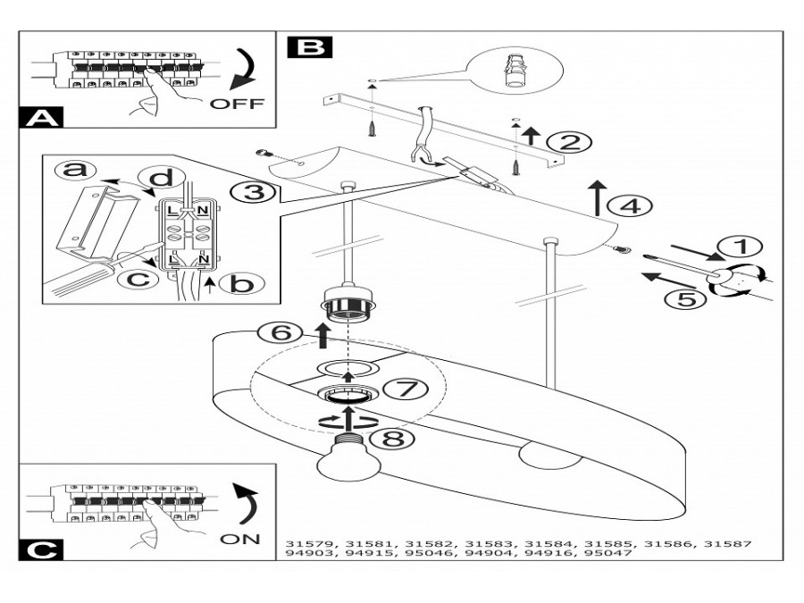 Подвесной светильник Eglo Pasteri 31582