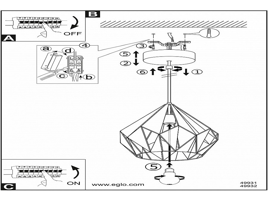 Подвесной светильник Eglo Carlton 1 49931