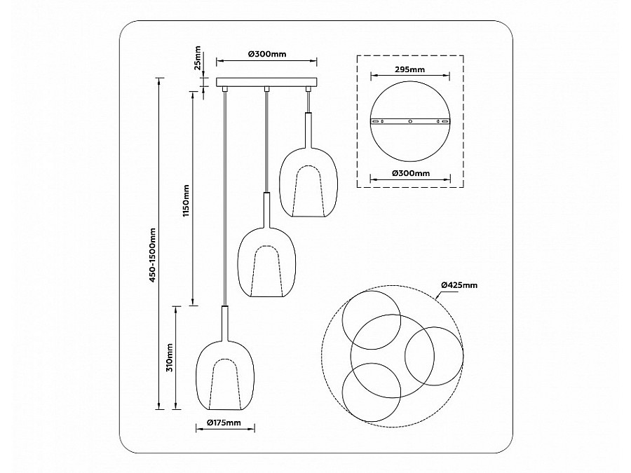 Подвесной светильник Ambrella Light LH LH11153