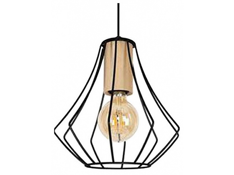 Подвесной светильник Imex MD.9050 MD.9050-1-P-BK+WOOD