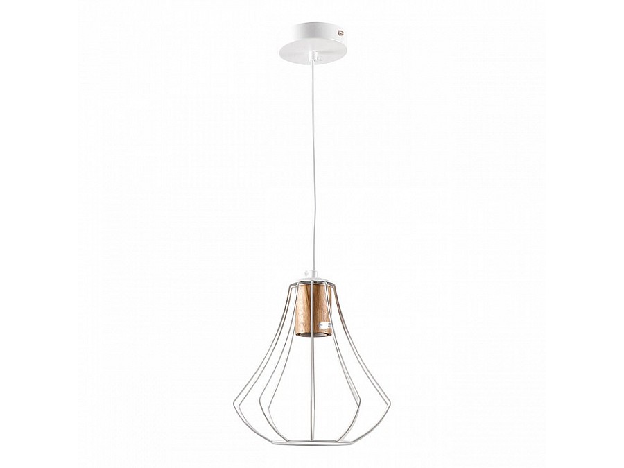 Подвесной светильник Imex MD.9052 MD.9052-1-P-WH+WOOD