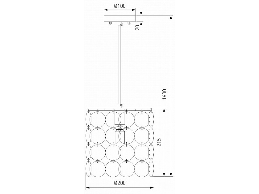 Подвесной светильник Eurosvet Sandra 60185/1 хром/перламутр