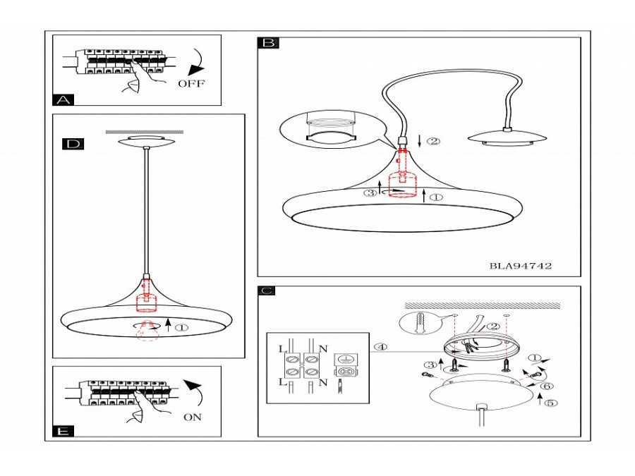 Подвесной светильник Eglo Coretto 2 94742