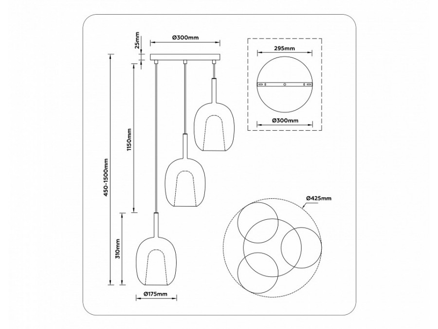 Подвесной светильник Ambrella Light LH LH11151