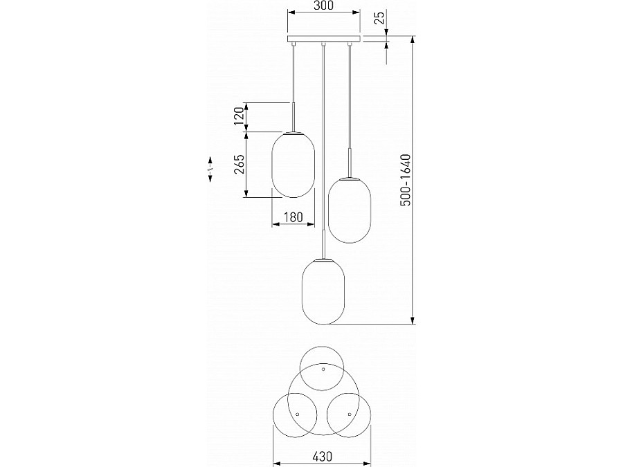 Подвесной светильник Eurosvet Loona 60161/3 латунь
