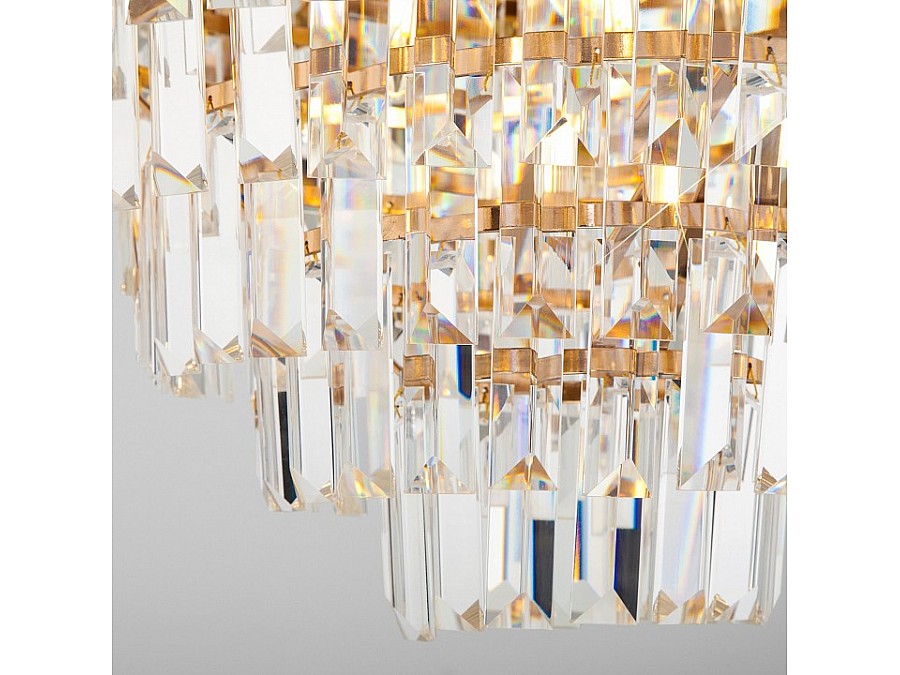 Подвесной светильник Eurosvet Ariana 10124/8 золото/прозрачный хрусталь Strotskis Smart