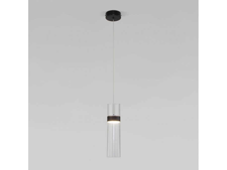 Подвесной светильник Eurosvet Lumen 50244/1 LED черный/прозрачный